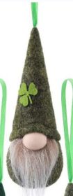 Cross-border Irish Patrick's Day Decoration Green Little Doll Decoraive Hangings Green Leaf Dwarf Ornaments Rudolf (Option: Brown And Green Background-One Pack)