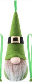 Cross-border Irish Patrick's Day Decoration Green Little Doll Decoraive Hangings Green Leaf Dwarf Ornaments Rudolf (Option: Green Leaf Belt-One Pack)