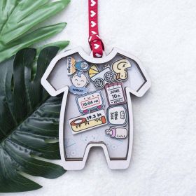 Christmas Tree Decoration Wooden Craftwork Pendant (Option: Boys Clothes-9cm)