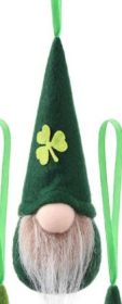 Cross-border Irish Patrick's Day Decoration Green Little Doll Decoraive Hangings Green Leaf Dwarf Ornaments Rudolf (Option: Dark Green Leaves-One Pack)