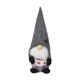 Faceless Doll Coffee Rudolf Ornaments (Option: Gray Hat Style)