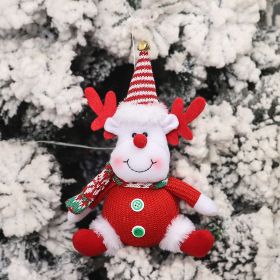 Christmas Decorations Cartoon Old Snowman Doll Christmas Tree Pendant (Option: DBJ108 Elk)