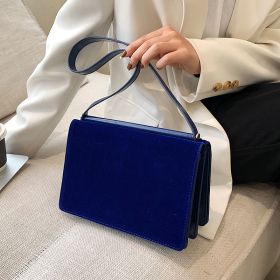 One-shoulder Small Square Bag High Sense (Color: Blue)