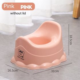 Portable Baby Toilet Urinal Stool Toilet Bowl (Option: Pink Without Cover)