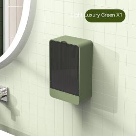 Creative Dustproof Drain Soap Box With Lid (Option: Green-7,9x4,5x12,9cm)