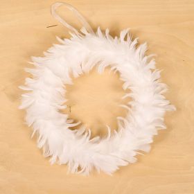 White Feather Home Decoration Wreath (Option: White Feather Garland-No glow)