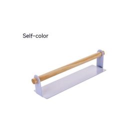 Adhesive Wall Hanging Towel Bar Punch-free Iron Towel Rack Kitchen Rag Rack Towel Rack (Color: White)