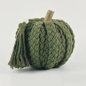 Halloween Simulation Cotton String Pumpkin Desktop Decoration (Option: Green Pumpkin)