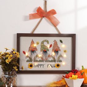 Thanksgiving Nordic Living Room Decorative Picture Frame (Option: Orange Green Hats)