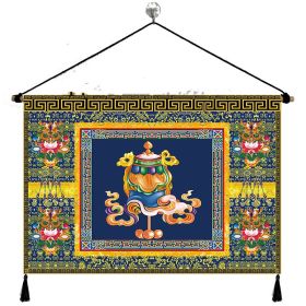 Fabrics Hanging Picture Bedside Retro Ethnic Style Cloth Painting (Option: The Eight Auspicious Symbols G-Width 65cm Height 45cm)