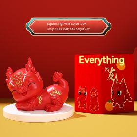 Cute Everything Xinglong Creative Zodiac Dragon Ornaments (Option: Cx291 Red Color Box-As Shown In Figure)