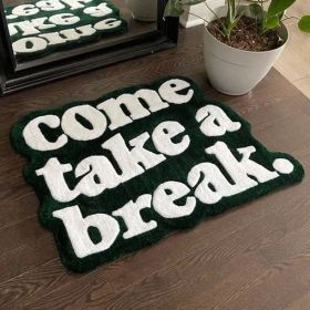 Personalized Letter Combination Foot Mat Plush Comfortable Living Room Decorative Carpet (Option: Green-50 √ó 50CM Imitation Cashmere)