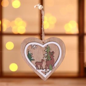 Hollow Christmas Tree Small Pendant (Option: Love Deer)