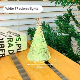 Christmas Gradient Ambience Light Small Night Lamp Electronic Colorful (Option: White Colorful Light)