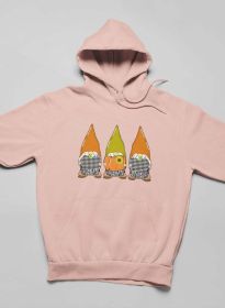 Pumpkin Gnomes Fall Hoodie (Color: Heather Prism Peach, size: large)