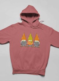 Pumpkin Gnomes Fall Hoodie (Color: Mauve, size: large)