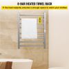 VEVOR Heated Towel Rack, Mirror Polished Stainless Steel Electric Towel Warmer with Built-in Timer, Wall-Mounted for Bathroom, Plug-in/Hardwired, UL C