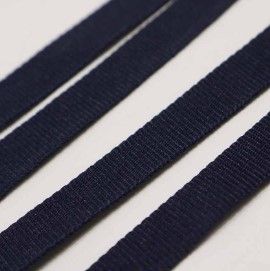 1cm Polyester Plain Weave With Black And White Textile Accessories (Color: Navy blue)