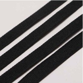 1cm Polyester Plain Weave With Black And White Textile Accessories (Color: black)