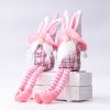 1pc; Easter Pink Gnome Decorations; Long Leg Swedish Tomte Handmade Plush Doll Gift; Pink Hat Easter Rabbit Home Holiday Ornaments Decorations