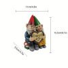 1pc Garden Gnome Couple Statue, Resin Couple In Love Gnome Ornamen, Statue For Micro Landscape Flowerpot Lawn Yard Garden Fish Tank Bonsai Decoration,