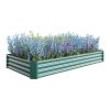 Raised Garden Bed Kit - Metal Raised Bed Garden7.6x3.7x0.98ft for Flower Planters;  Vegetables Herb Black