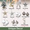 2ft Tabletop Christmas Tree with Light Artificial Small Mini Christmas Decoration with Flocked Snow;  Exquisite Decor & Xmas Ornaments for Table Top f