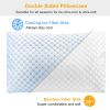 Cooling Memory Foam Pillow Ventilated Soft Bed Pillow w/ Cooling Gel Infused Memory Foam 2Pcs Queen Size