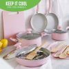 Ceramic Nonstick Pink 15pc Set