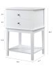 WOODEEM White Nightstand Bedrooms;  Large End Table for Living Room;  Bed Side Table with Drawers