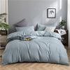 Simple Style Bedding 4 Piece Quilt Cover Sheet Pillowcase Cotton Spring Summer Autumn Winter Solid Two-color Student Dormitory