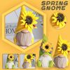 Easter Decorations; Handmade Summer Sunflower Gnomes Faceless Plush Doll