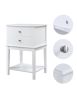 WOODEEM White Nightstand Bedrooms;  Large End Table for Living Room;  Bed Side Table with Drawers