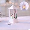 1pc Christmas Lantern Decoration; Vintage Style Hanging Electric Candle Oil Lamp; Christmas Ornaments For Tables & Desks; Holiday Home Decor