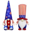 4th of July Patriotic Gnome Decorations;  Mr & Mrs USA Swedish Tomte Gnomes Plush Table Ornaments