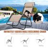 Pool Garden Patio Portable Zero Gravity Folding Reclining Lounge Chairs Table 3 Pieces Set