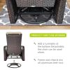 Outdoor Patio Rattan Wicker Swivel Recliner Chair;  Adjustable Reclining Chair 360¬∞ Rotating with Water Resistant Cushions