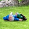 1pc Drunken Garden Gnome Statue, 5.91inch Resin Garden Gnome Crafts, Garden Decoration, Creative Garden Statue Decor, Weatherproof Funny Garden Gnome