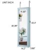 Fashion Simple Jewelry Storage Mirror Cabinet With LED Lights Can Be Hung On The Door Or Wall