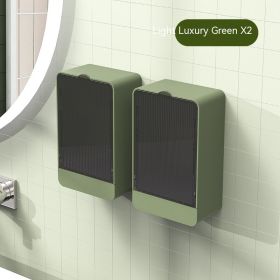 Creative Dustproof Drain Soap Box With Lid (Option: Green2-7,9x4,5x12,9cm)