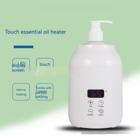 Touch Display Massage Oil Heater Essential Oil Body Lotion Heating Machine (Color: White)