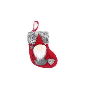 Home Christmas Stockings Decorations Pendant (Option: Red Christmas socks)