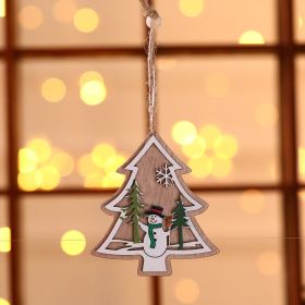 Hollow Christmas Tree Small Pendant (Option: Snowman)