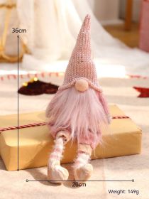 Cute Elk Santa Claus Prop Decoration (Option: Pink Faceless Elderly Men)