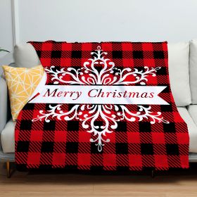 Christmas Red And Black Plaid Set Flannel Blanket (Option: ZM20230802 6-150x200)