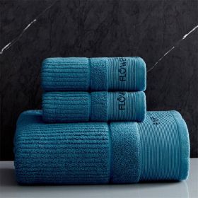 Hotel Style High-end Towels And Bath (Option: Lake Blue-80x 160)